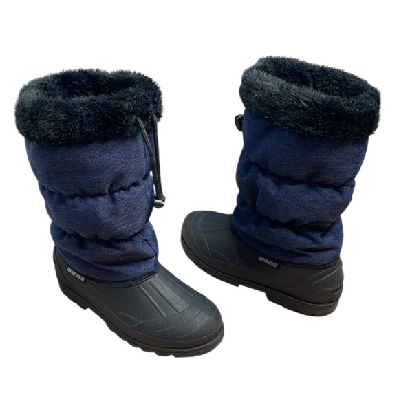 Weather Spirits Daphne 2 Winter Boots Navy Blue Clack Faux Fur Fleece Rubber 8 - Picture 1 of 11
